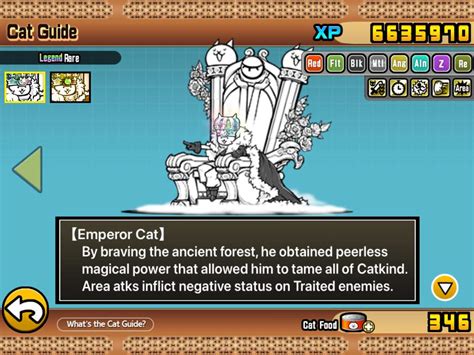 3 improves health, attack, and range, with 100 chance to knockback Red and Aku enemies. . Emperor cat battle cats